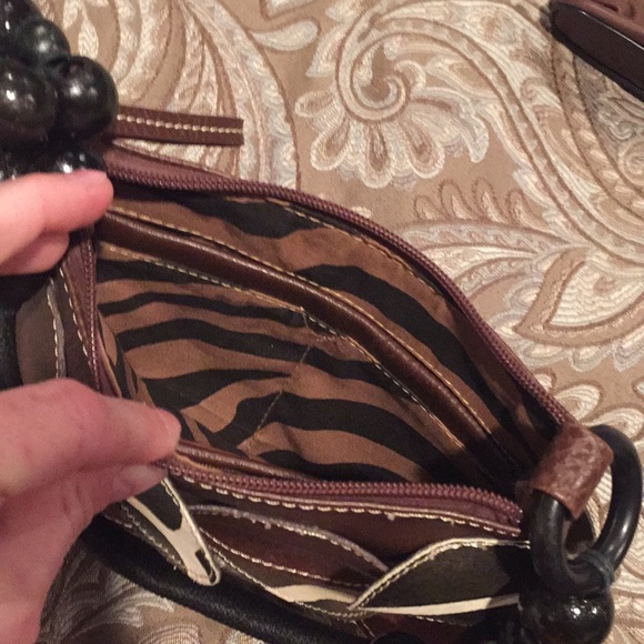 Animal print handbag with coin purse - Picture 5 of 8